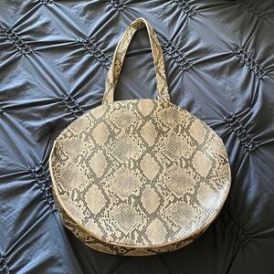 Shoulder bag snakeskin ivory